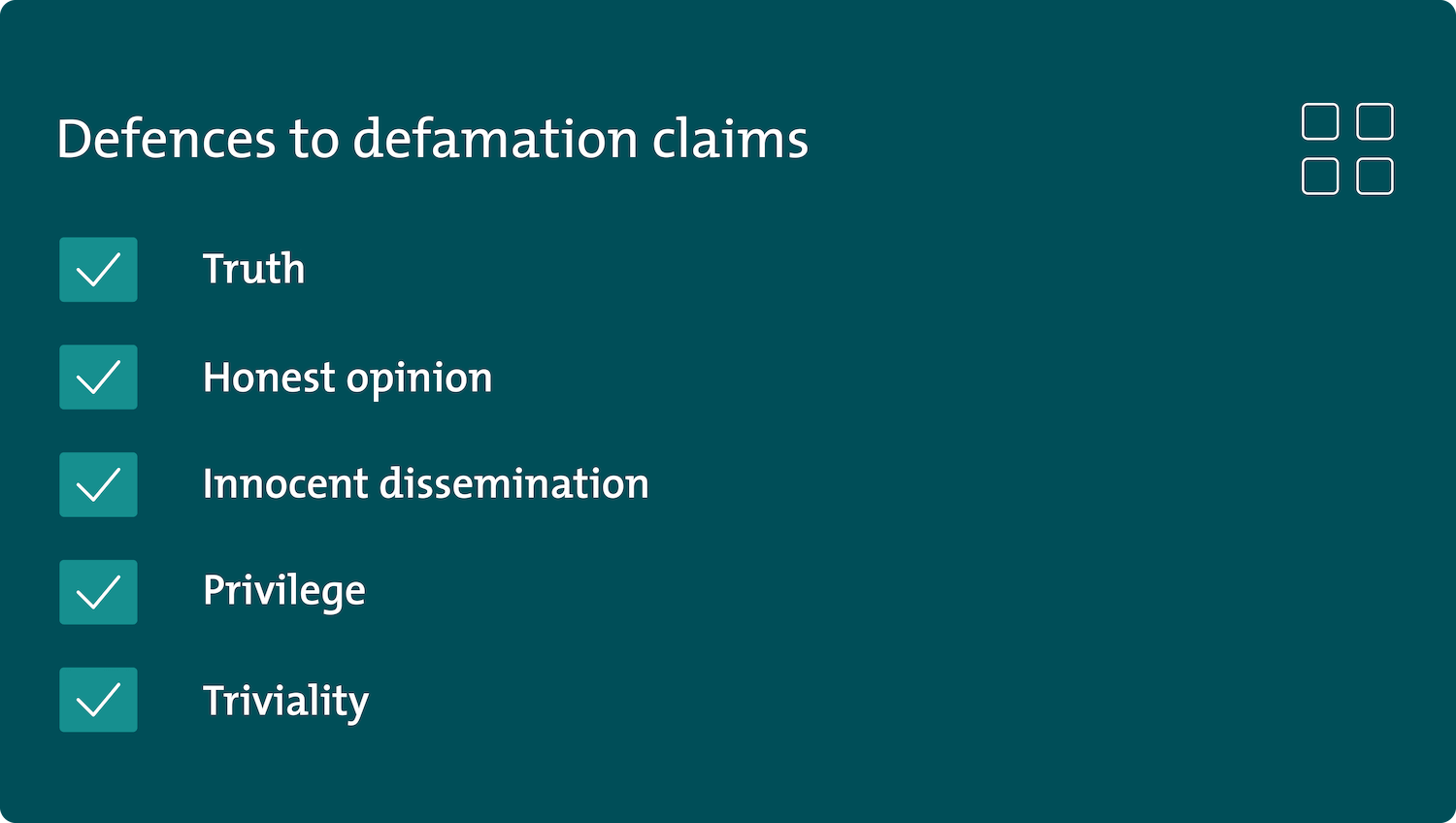 defences to defamation claims