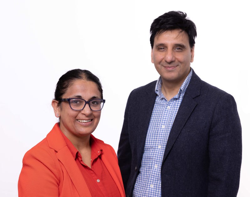 New Partner, Amal Kaur with Birmingham office head, Jawaid Rehman