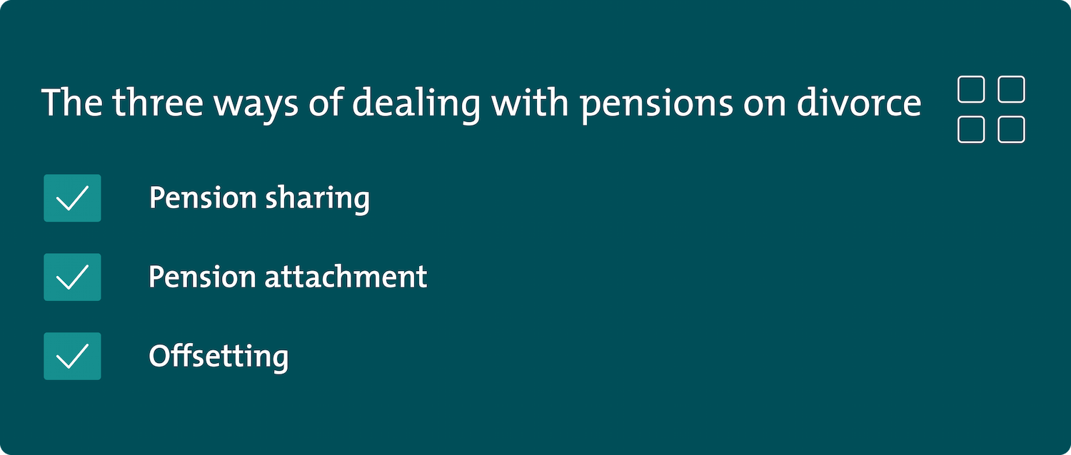 the options for sharing pensions on divorce