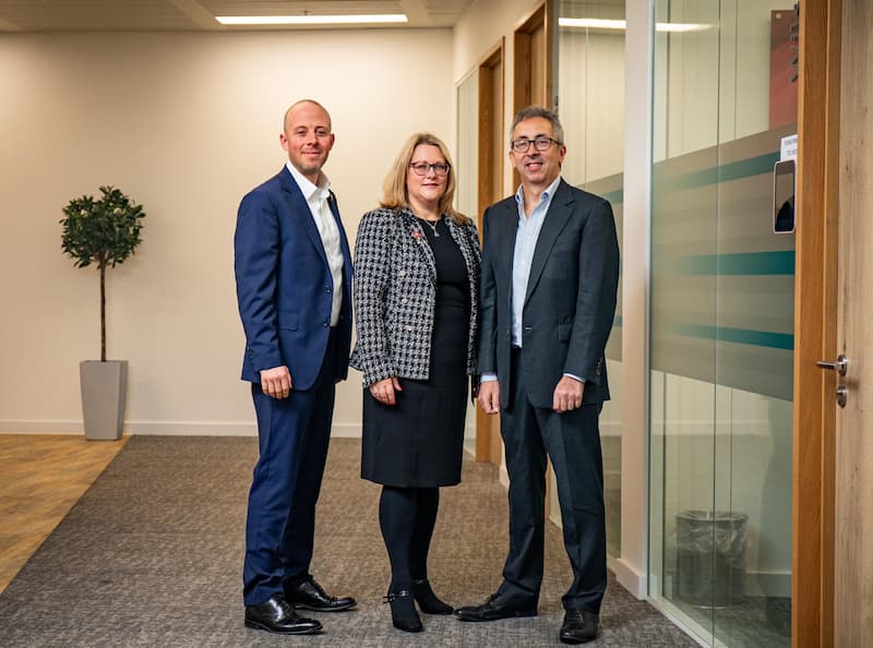 David Hayes, Sarah Walton and Paul Raftery in our Manchester office